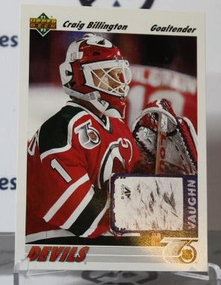 CRAIG BILLINGTON # 559 UPPER DECK 1991-92 HOCKEY GOALTENDER NEW JERSEY DEVILS CARD