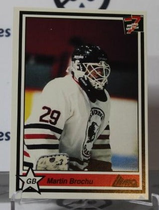 MARTIN BROCHU # 67 INNING SKETCH  1990 HOCKEY GOALTENDER MONTREAL CANADIANS  NHL CARD