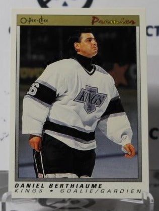 DANIEL BERTHIAUME # 5  O-PEE CHEE PREMIER 1990-91 HOCKEY GOALTENDER L A KINGS CARD