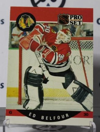 ED BELFOUR # 598 ROOKIE PRO SET 1990-91 HOCKEY GOALTENDER CHICAGO BLACKHAWKS CARD