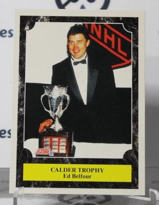 ED BELFOUR # 430 SCORE 1991-92 HOCKEY GOALTENDER CHICAGO BLACKHAWKS CARD