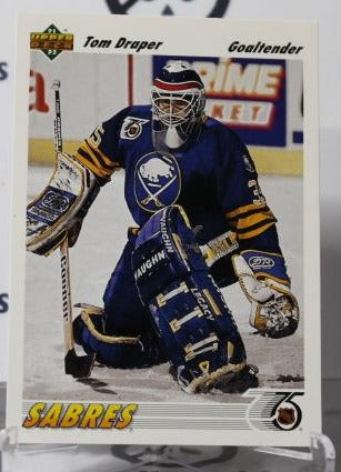 TOM DRAPER # 552 ROOKIE UPPER DECK 1991-92 HOCKEY GOALTENDER BUFFALO SABERS CARD