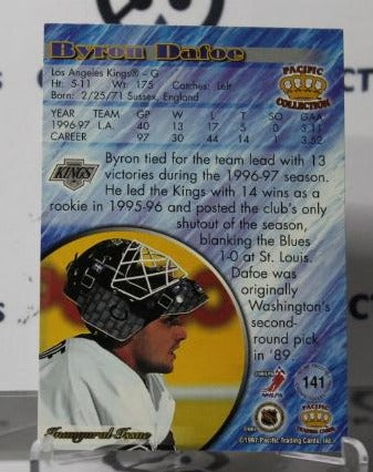 BYRON DAFOE # 141  PACIFIC 1997-98 HOCKEY GOALTENDER L A KINGS CARD