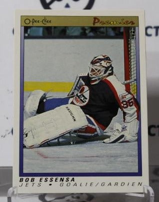 BOB ESSENSA # 29 O-PEE CHEE PREMIER 1990-91 HOCKEY NHL GOALTENDER WINNIPEG JETS CARD