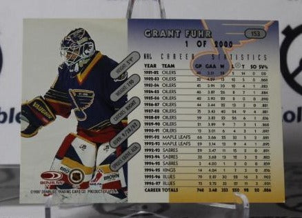 GRANT FUHR # 153 DONRUS 1997-98 HOCKEY NHL GOALTENDER ST. LOUIS BLUES CARD