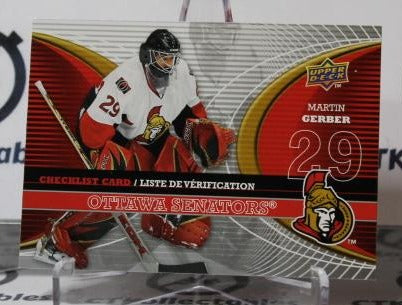 MARTIN GERBER # CL-OTT UPPER DECK McDONALD'S 2008-09 HOCKEY NHL GOALTENDER OTTAWA SENATORS CARD