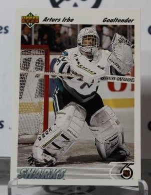 ARTURS IRBE # 532 UPPER DECK 1991-92 HOCKEY NHL GOALTENDER SAN JOSE SHARKS CARD