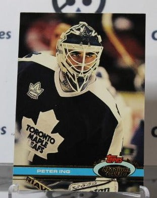 PETER ING # 352 TOPPS STADIUM CLUB 1991-92 HOCKEY NHL GOALTENDER TORONTO MAPLE LEAFS CARD