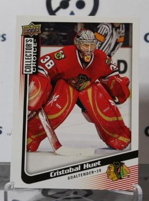 CRISTOBAL HUET # 184 UPPER DECK 2009-10 HOCKEY NHL GOALTENDER CHICAGO BLACKHAWKS CARD