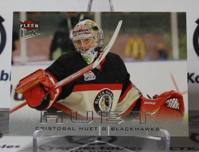 CRISTOBAL HUET # 34 FLEER ULTRA 2009-10 HOCKEY NHL GOALTENDER CHICAGO BLACKHAWKS CARD