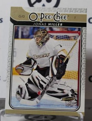 JONAS HILLER # 97 O-PEE CHEE 2009-10 HOCKEY NHL GOALTENDER ANAHEIM DUCKS CARD