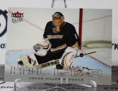 JONAS HILLER # 4 FLEER ULTRA 2009-10 HOCKEY NHL GOALTENDER ANAHEIM DUCKS CARD