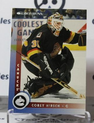 COREY HIRSCH # 162 DONRUSS 1997-98 HOCKEY NHL GOALTENDER VANCOUVER CANUCKS CARD