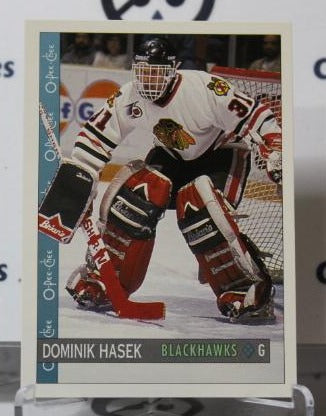 DOMINIK HASEK # 301 O-PEE CHEE 1992-93 HOCKEY GOALTENDER CHICAGO BLACKHAWKS CARD