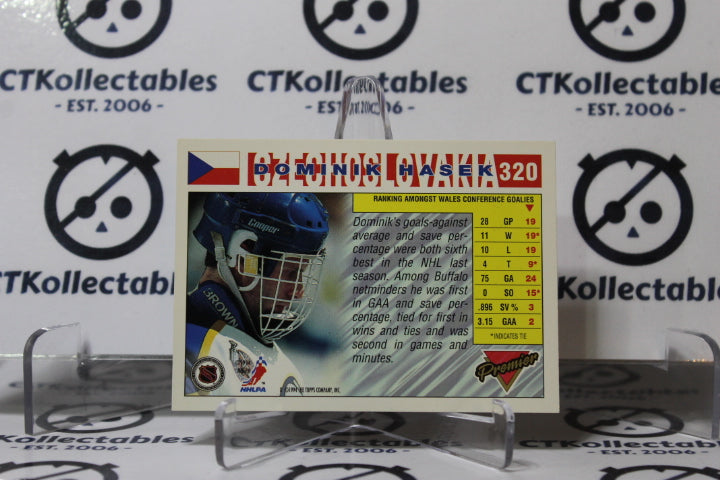 DOMINIK HASEK # 320 O-PEE CHEE PREMIER 1993-94 HOCKEY GOALTENDER BUFFALO SABRES CARD