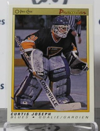 1990-91 O-PEE CHEE PREMIER CURTIS JOSEPH  # 51 ROOKIE GOALTENDER  ST. LOUIS BLUES NHL HOCKEY CARD