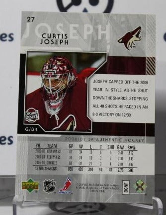 CURTIS JOSEPH  # 27 SP UPPER DECK  2006-07 HOCKEY NHL GOALTENDER ARIZONA COYOTES CARD