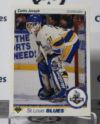 CURTIS JOSEPH  # 175 ROOKIE UPPER DECK 1990-91 HOCKEY NHL GOALTENDER ST. LOUIS BLUES CARD