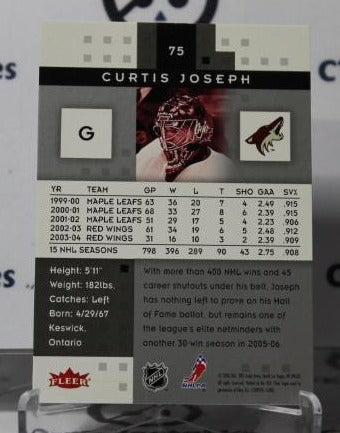 CURTIS JOSEPH # 75 FLEER HOT PROSPECTS 2005-06 HOCKEY NHL GOALTENDER ARIZONA COYOTES CARD