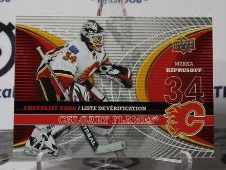 MIIKKA KIPRUSOFF # CL-CGY UPPER DECK McDONALD'S 2008-09 HOCKEY NHL GOALTENDER CALGARY FLAMES  CARD