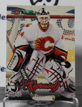 MIIKKA KIPRUSOFF # 168 FLEER ULTRA 2007-08 HOCKEY NHL GOALTENDER CALGARY FLAMES  CARD