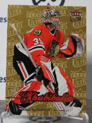 NIKOLAI KHABIBULIN # 154 FLEER ULTRA 2007-08 HOCKEY NHL GOALTENDER CHICAGO BLACKHAWKS CARD