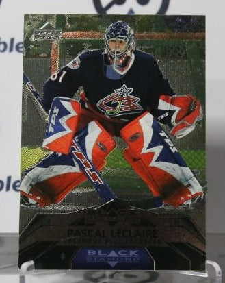 PASCAL LECLAIRE # 23 UPPER DECK BLACK ICE 2007-08 HOCKEY NHL GOALTENDER COLUMBUS BLUE JACKETS CARD