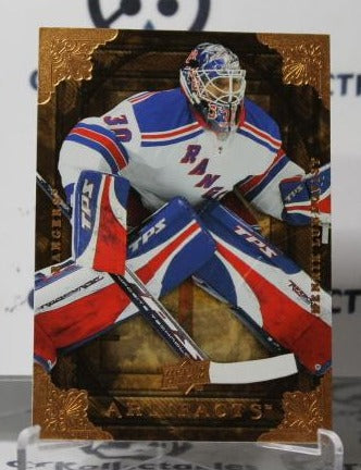 HENRIK LUNDQVIST # 35 UPPER DECK ARTIFACT 2008-09 HOCKEY GOALTENDER NEW YORK RANGERS CARD