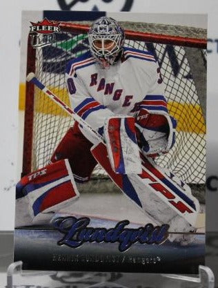 HENRIK LUNDQVIST # 65 FLEER ULTRA 2007-08 HOCKEY GOALTENDER NEW YORK RANGERS CARD