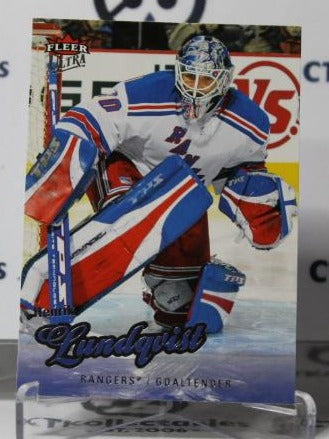 HENRIK LUNDQVIST # 53 FLEER ULTRA 2008-09 HOCKEY GOALTENDER NEW YORK RANGERS CARD