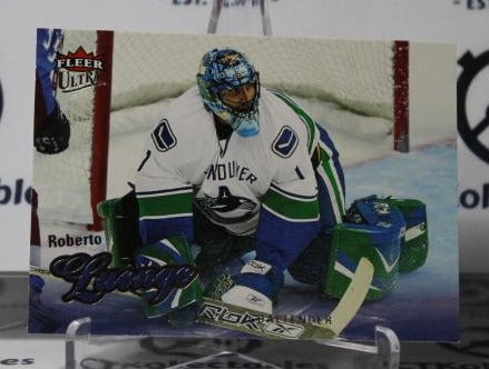 ROBERTO LUONGO # 199 FLEER ULTRA 2008-09 HOCKEY GOALTENDER VANCOUVER CANUCKS CARD