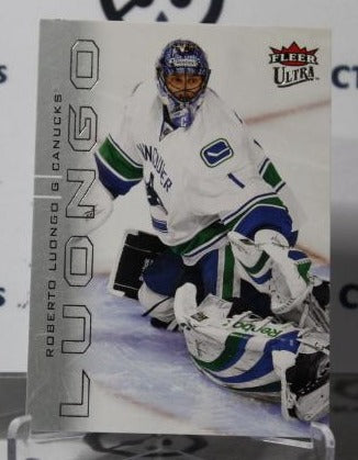 ROBERTO LUONGO # 144 FLEER ULTRA 2009-10 HOCKEY GOALTENDER VANCOUVER CANUCKS CARD