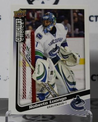 ROBERTO LUONGO # 138 UPPER DECK 2009-10  HOCKEY GOALTENDER VANCOUVER CANUCKS CARD