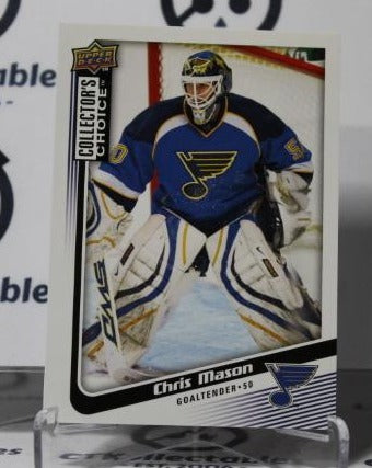 CHRIS MASON # 109 UPPER DECK 2009-10 HOCKEY NHL GOALTENDER ST. LOUIS BLUES CARD