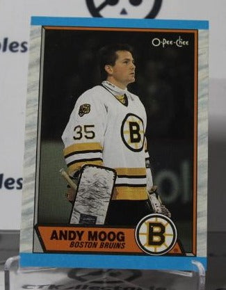 ANDY MOOG # 160  O-PEE CHEE 1989-90 HOCKEY NHL GOALTENDER BOSTON BRUINS CARD