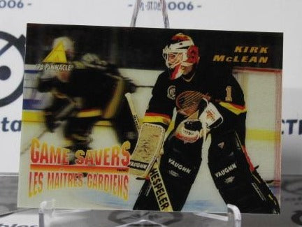 KIRK McLEAN # McD-30 PINNACLE McDONALD'S 1995-96 HOCKEY NHL GOALTENDER VANCOUVER CANUCKS CARD