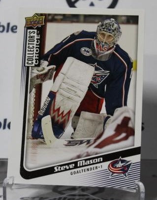 STEVE MASON # 97 ROOKIE UPPER DECK 2009-10 HOCKEY NHL GOALTENDER COLUMBUS BLUE JACKETS CARD
