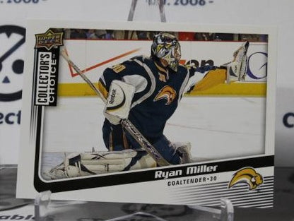 RYAN MILLER # 81 UPPER DECK 2009-10 HOCKEY NHL GOALTENDER BUFFALO SABRES CARD