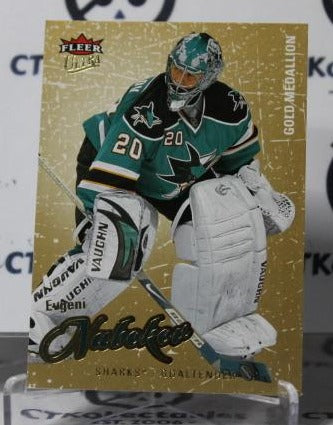 EVGENI NABOKOV # 183 FLEER ULTRA  2008-09 HOCKEY NHL GOALTENDER SAN JOSE SHARKS CARD