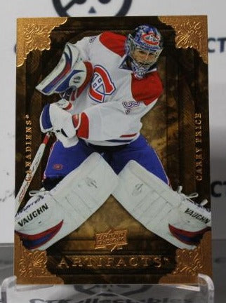 CAREY PRICE # 46 UPPER DECK ARTIFACTS 2008-09  HOCKEY NHL GOALTENDER MONTREAL CANADIANS CARD