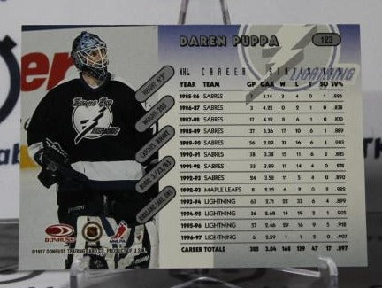 DARREN PUPPA # 123 DONRUSS 1997-98 HOCKEY NHL GOALTENDER TAMPA BAY LIGHTNING CARD