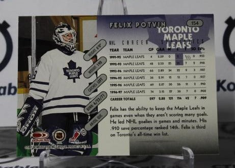 FELIX POTVIN # 154 DONRUSS 1997-98 HOCKEY GOALTENDER TORONTO MAPLE LEAFS CARD