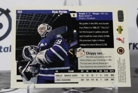 FELIX POTVIN # 252 UPPER DECK 1997-98 HOCKEY GOALTENDER TORONTO MAPLE LEAFS CARD