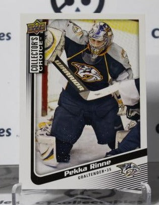 PEKKA RINNE # 66 UPPER DECK 2009-10 HOCKEY GOALTENDER NASHVILLE PREDATORS CARD