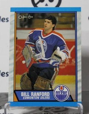 BILL RANFORD # 233 O-PEE CHEE 1989-90 HOCKEY NHL GOALTENDER EDMONTON OILERS  CARD