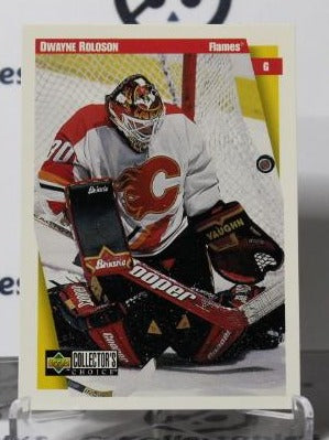 DWAYNE ROLOSON # 41 RC UPPER DECK 1997-98 HOCKEY NHL GOALTENDER CALGARY FLAMES CARD