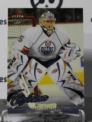 DWAYNE ROLOSON # 157 FLEER ULTRA 2008-09 HOCKEY NHL GOALTENDER EDMONTON OILERS CARD