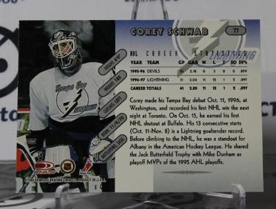 COREY SCHWAB # 77 DONRUSS 1997-98 HOCKEY NHL GOALTENDER TAMPA BAY LIGHTNING CARD