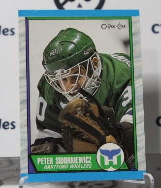 PETER SIDORKIEWICZ # 11 O-PEE CHEE 1989-90 HOCKEY GOALTENDER  HARFORD WHALERS CARD