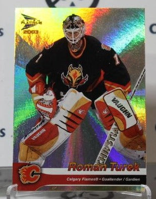 ROMAN TUREK # 7 PACIFIC McDONALD'S 2002-03 HOCKEY NHL GOALTENDER CALGARY FLAMES CARD